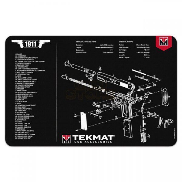 TekMat Cleaning & Repair Mat - Colt 1911