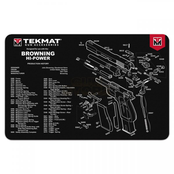 TekMat Cleaning & Repair Mat - Browning Hi Power