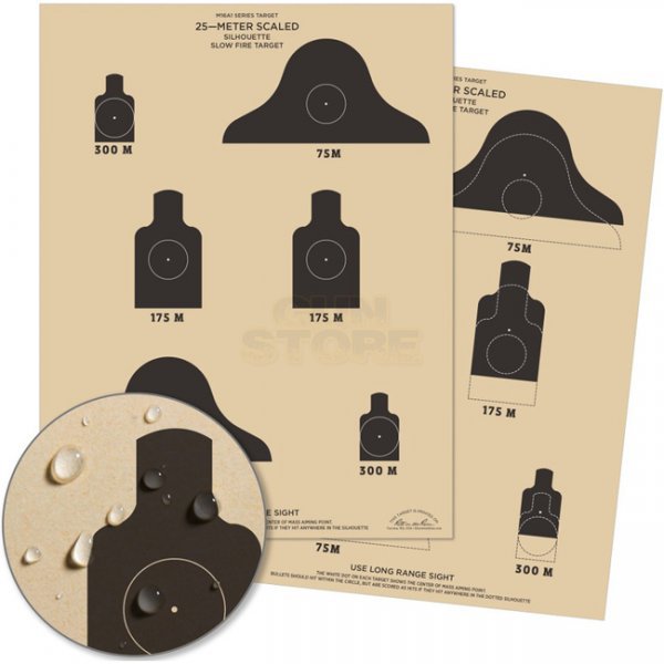 Rite in the Rain 25 Meter Slow Fire Qualification Target - 10 Pack