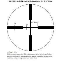 VORTEX Viper HS 2.5-10x44 Riflescope Dead-Hold BDC Reticle - MOA 5