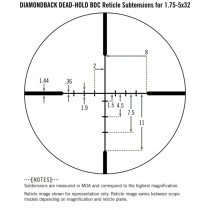 VORTEX Diamondback 1.75-5x32 Riflescope Dead-Hold BDC Reticle - MOA 5