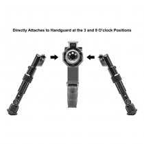 Leapers Recon Flex Keymod Bipod 5.7-8.0 Inch - Black