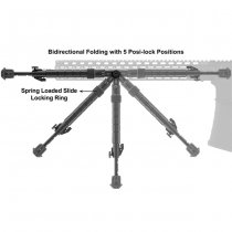 Leapers Recon Flex Keymod Bipod 8.0-11.8 Inch - Black