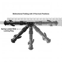Leapers Recon Flex M-Lok Bipod 5.7-8.0 Inch - Black